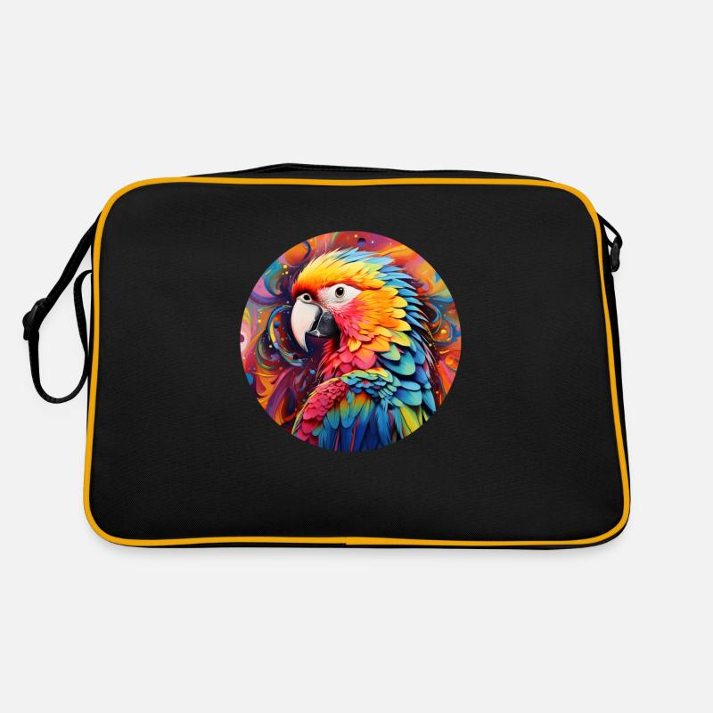 Rainbow Parrot Retro Bag