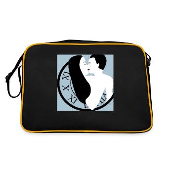 Liebesuhr - Retro Tasche - Schwarz/Gold - Hinten