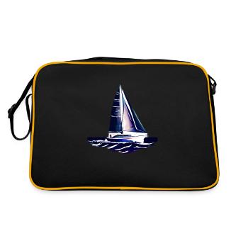 Sailing Sailboat Sailing Sailing Sailing Ship - Retro Bag - black/gold - Back