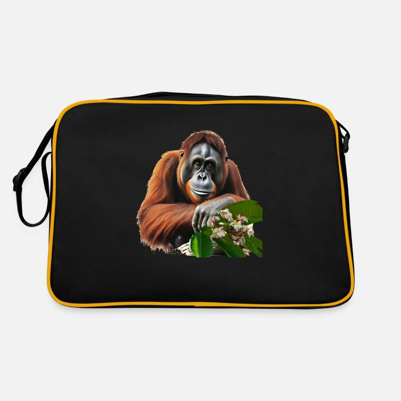 Orangutans often live only in captivity Retro Bag