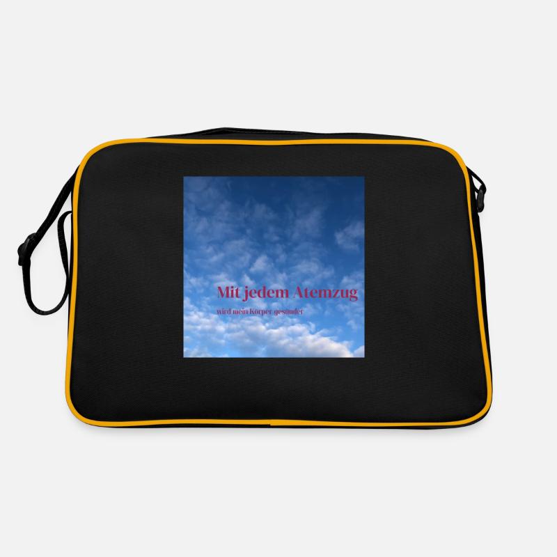 Mit jedem Atemzug wird mein Körper gesünder Retro Tasche