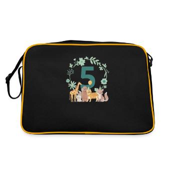 5th Anniversary - Fifth Anniversary Animals - Retro Bag - black/gold - Back