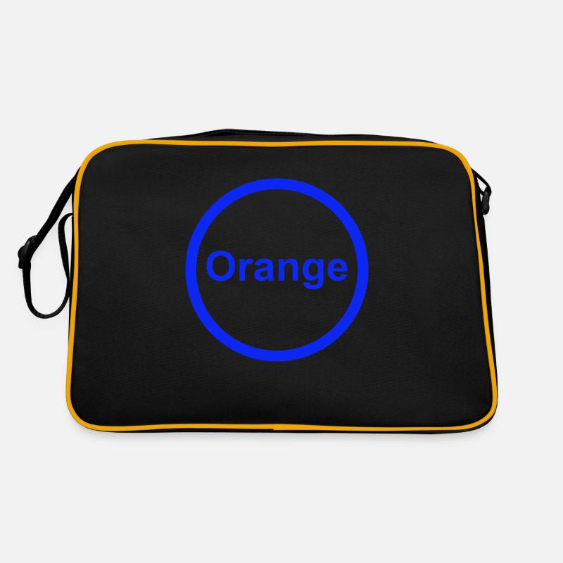Orange - Retro Tasche - Schwarz/Gold