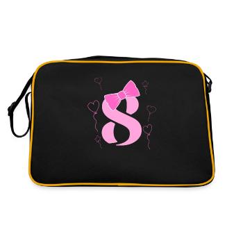 8th birthday girl - Retro Bag - black/gold - Back