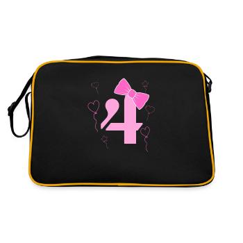 4e anniversaire fille - Sac Retro - noir/or - Dos