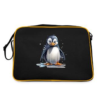 Drôle de pingouin - Sac Retro - noir/or - Dos