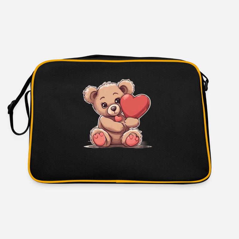 a cute little teddy bear Retro Tasche