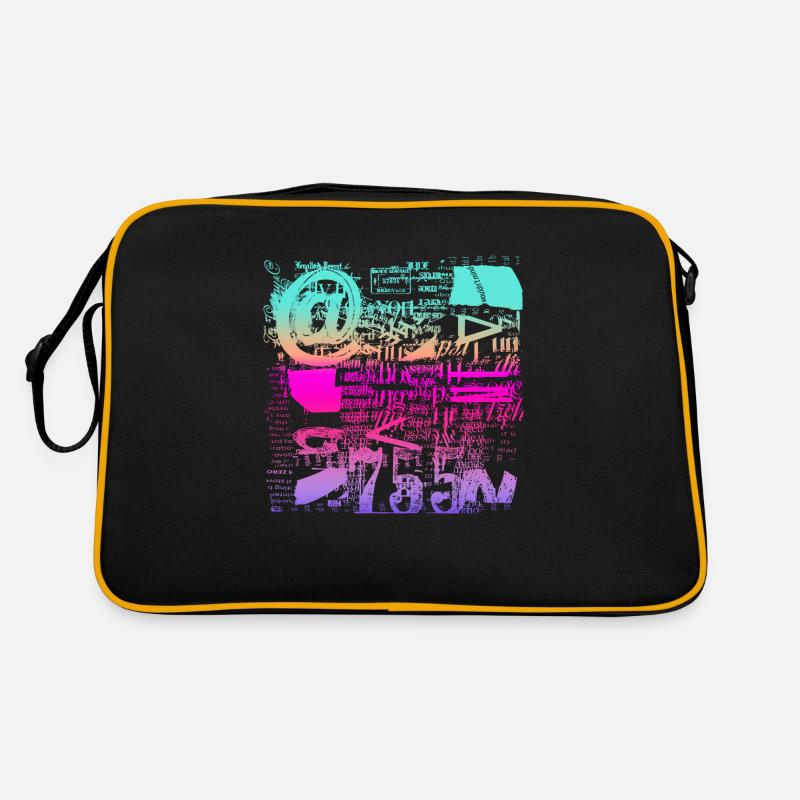 Newspaper Clipps Scrapbook Magazines Alphabet Code Retro Bag