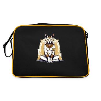 Der ägyptische Katzengott Nr. 3 - Retro Tasche - Schwarz/Gold - Hinten