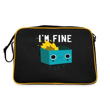 Je vais bien - Sac Retro - noir/or - Dos