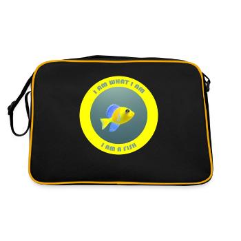 Je suis ce que je suis, je suis un poisson - Sac Retro - noir/or - Dos
