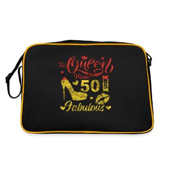 50th Birthday vintage retro Born in 1973 Birthday - Retro Bag - black/gold - Back
