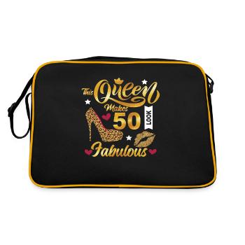 50th Birthday vintage retro Born in 1973 Birthday - Retro Bag - black/gold - Back