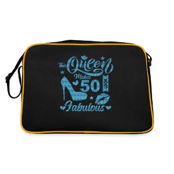 50th Birthday vintage retro Born in 1973 Birthday - Retro Bag - black/gold - Back