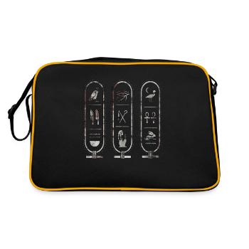 Ägypten Ägypten Isis Pharaonen Pharaonen Pyramide Afrika - Retro Tasche - Schwarz/Gold - Hinten