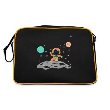 astronaute orange orange - Sac Retro - noir/or - Dos