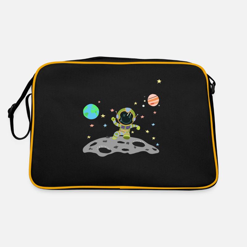 astronaute bleu vert Sac Retro