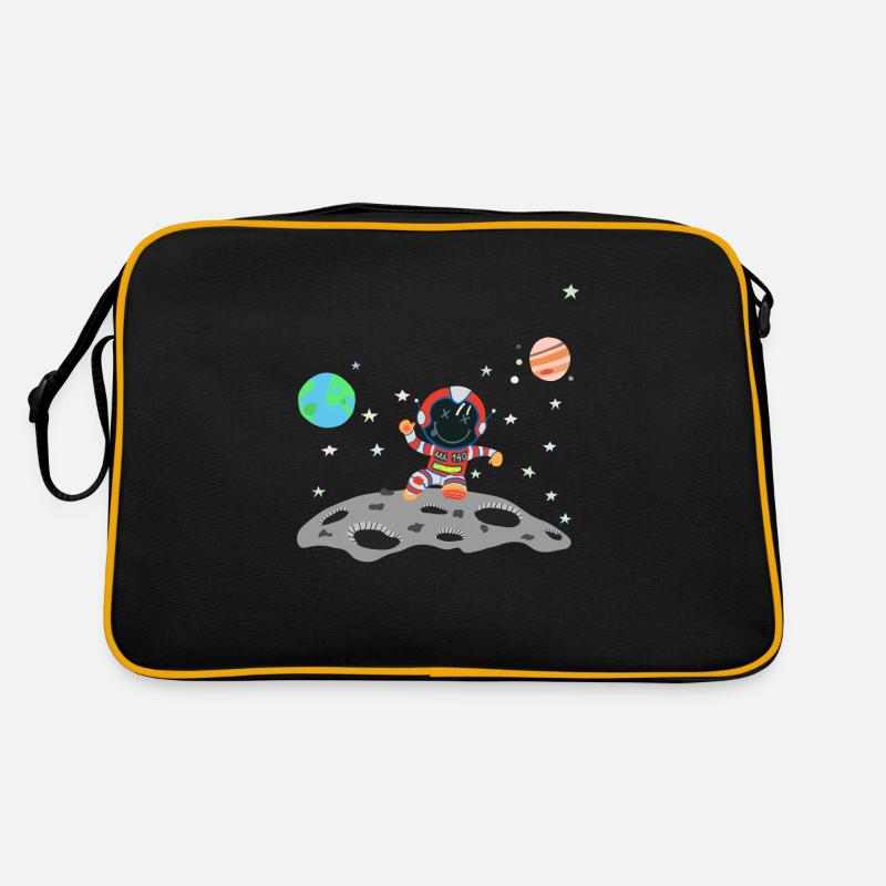 Astronaut Red White Retro Bag