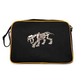 Squelette de tigre à dents de sabre - Sac Retro - noir/or - Dos