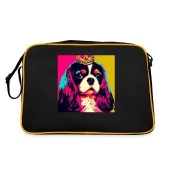 Cavalier King Charles Spaniel Pop Art - Sac Retro - noir/or - Dos