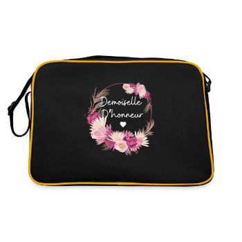 Demoiselle d’honneur floral - Sac Retro - noir/or - Dos