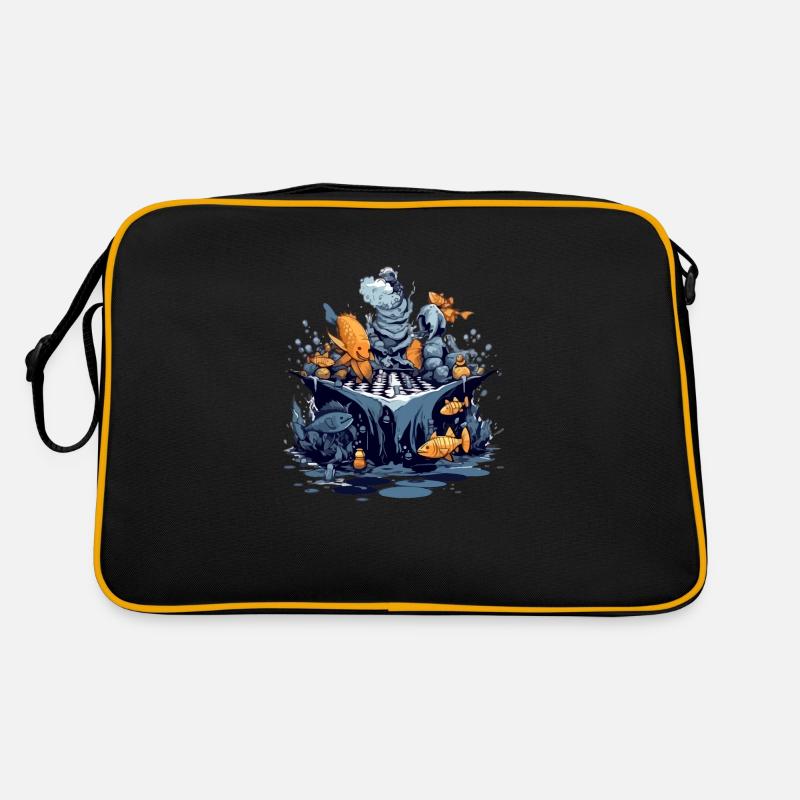 Les poisson jouent au échecs Sac Retro