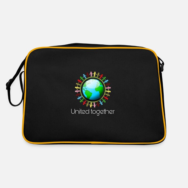 United together - Retro Tasche - Schwarz/Gold