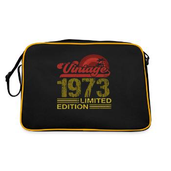 50th Birthday vintage retro Born in 1973 Birthday - Retro Bag - black/gold - Back