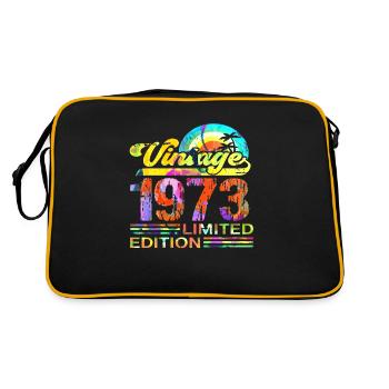 50th Birthday vintage retro Born in 1973 Birthday - Retro Bag - black/gold - Back