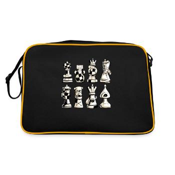 Chess Pieces No. 4 - Retro Bag - black/gold - Back