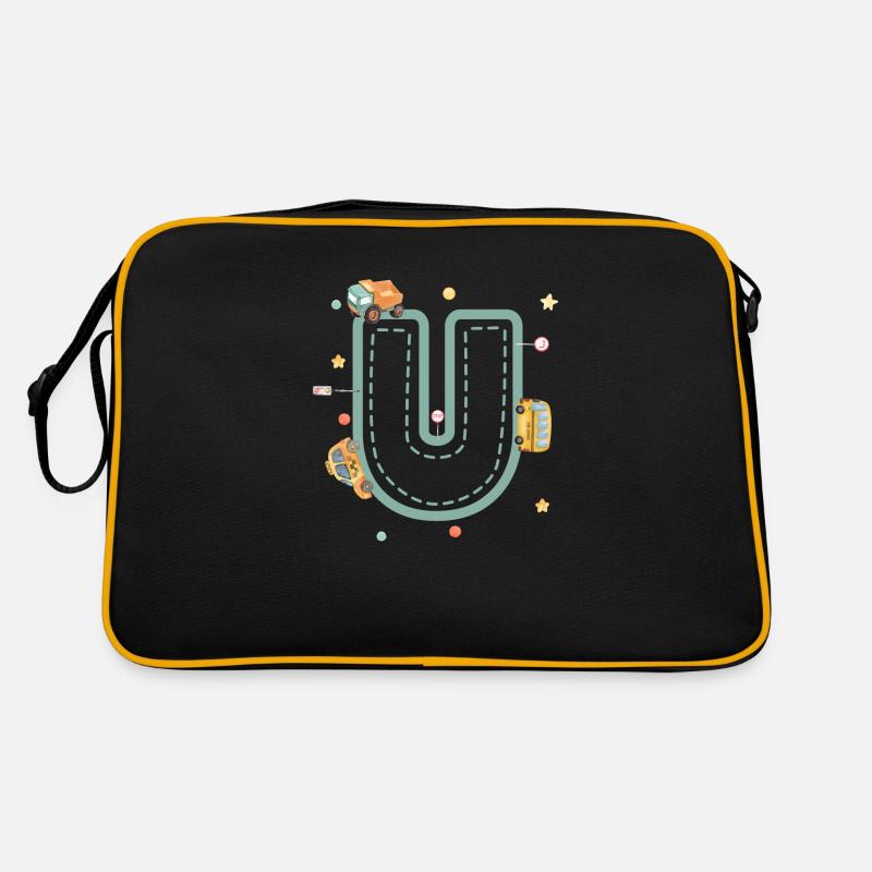 Letter u vehicle - personalized child gift Retro Bag