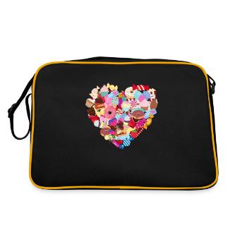 Sweet heart - Retro Bag - black/gold - Back
