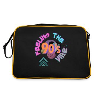 Ressentir l’ambiance des années 90 - Sac Retro - noir/or - Dos