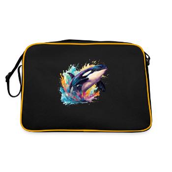 The Colorful Orca Choice - Retro Bag - black/gold - Back