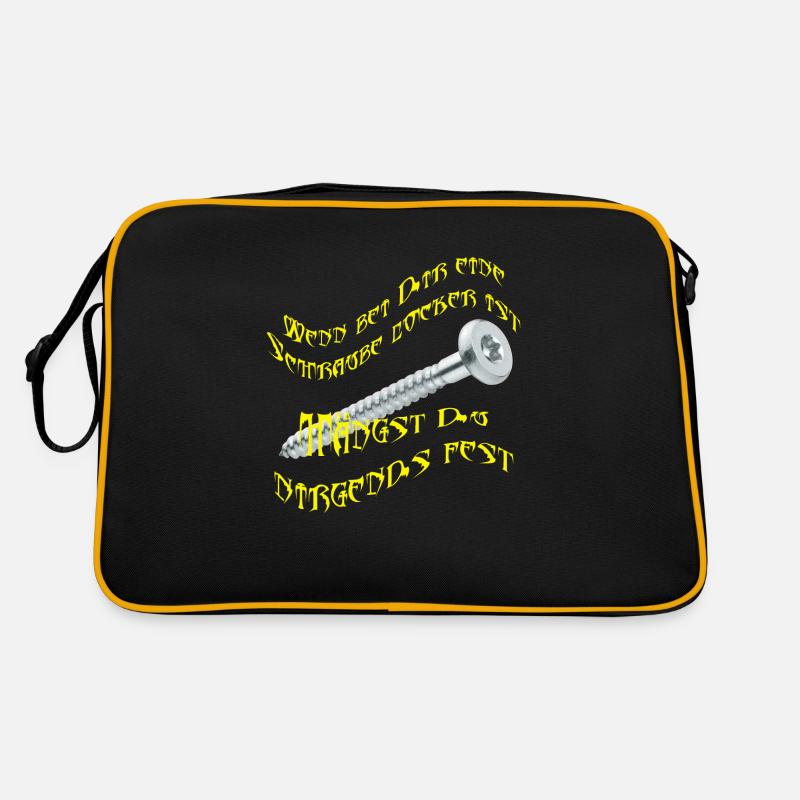 Wenn bei Dir eine Schraube locker ist Retro Tasche