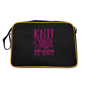Tricotez, Tricot, Crochet,, Hobby Fun - Sac Retro - noir/or - Dos