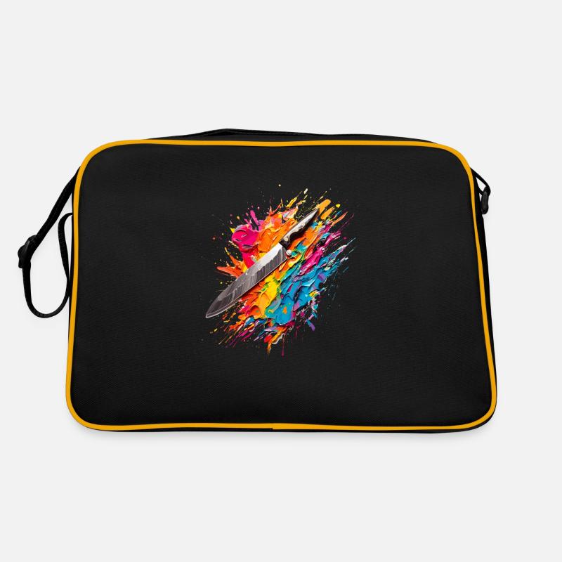 Messerkunst - Retro Tasche - Schwarz/Gold