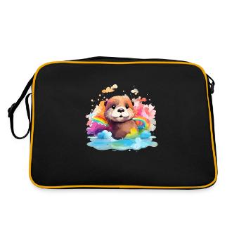 Loutre mignonne - Sac Retro - noir/or - Dos