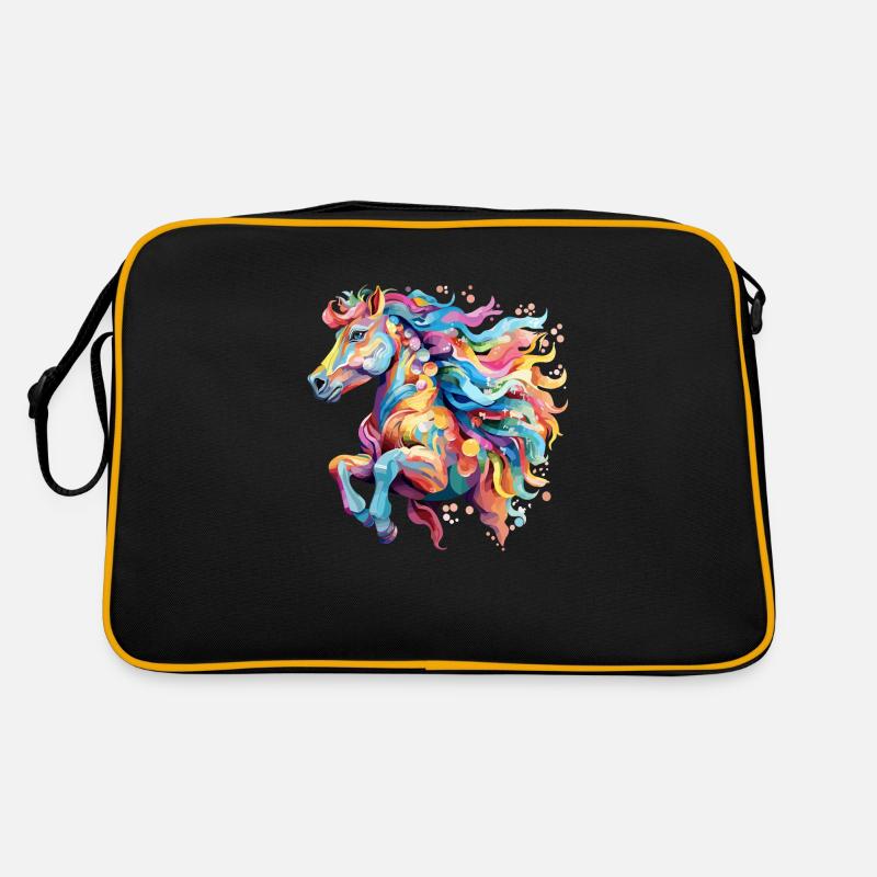 springendes Pferd Retro Tasche