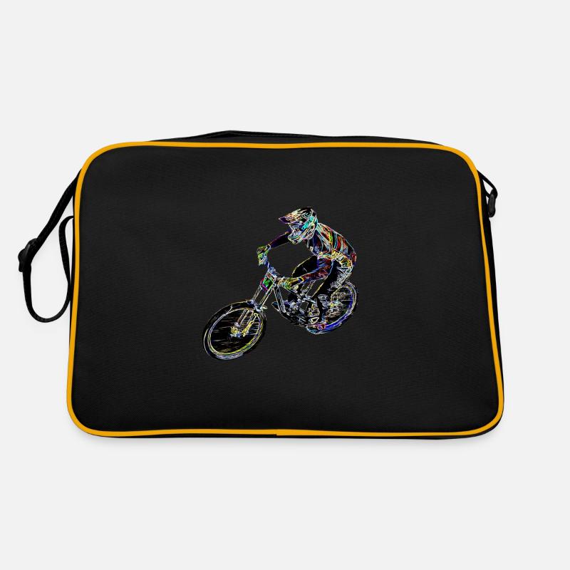 MTB MTB Downhill - Retro Tasche - Schwarz/Gold