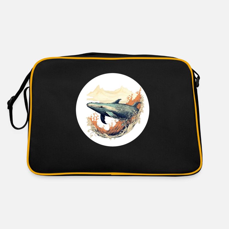 Wal - Ukiyo -e (Nr. 1) Retro Tasche