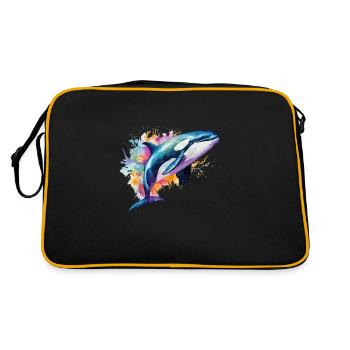 colorful orca - Retro Bag - black/gold - Back