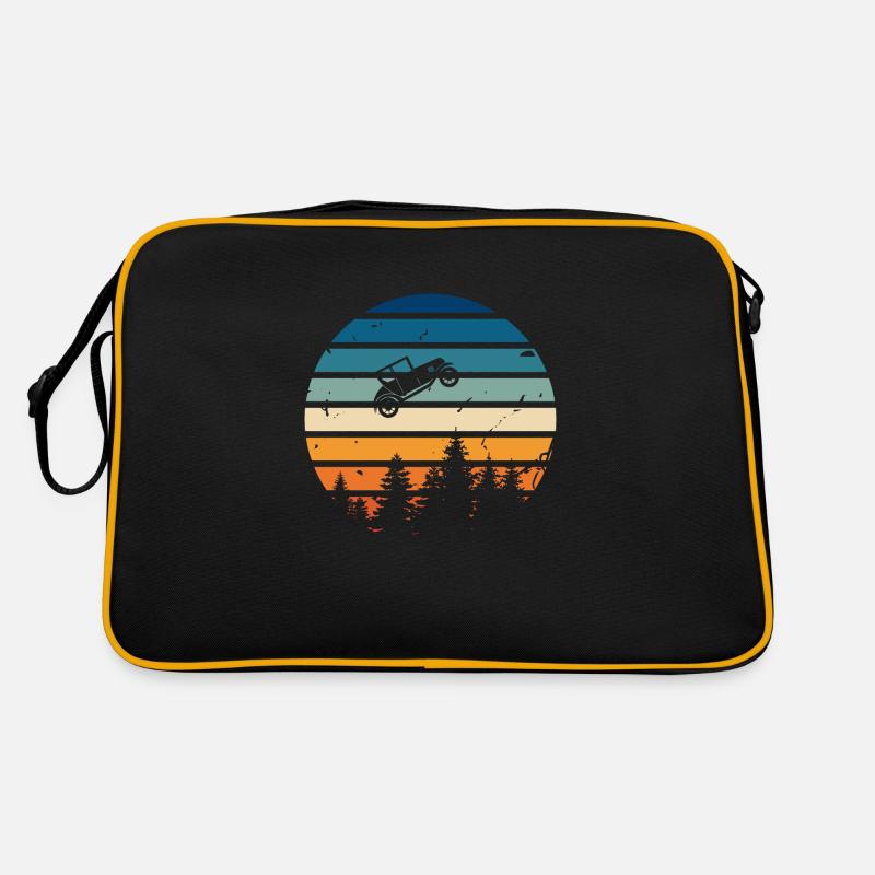 Retro-Auto - Retro Tasche - Schwarz/Gold