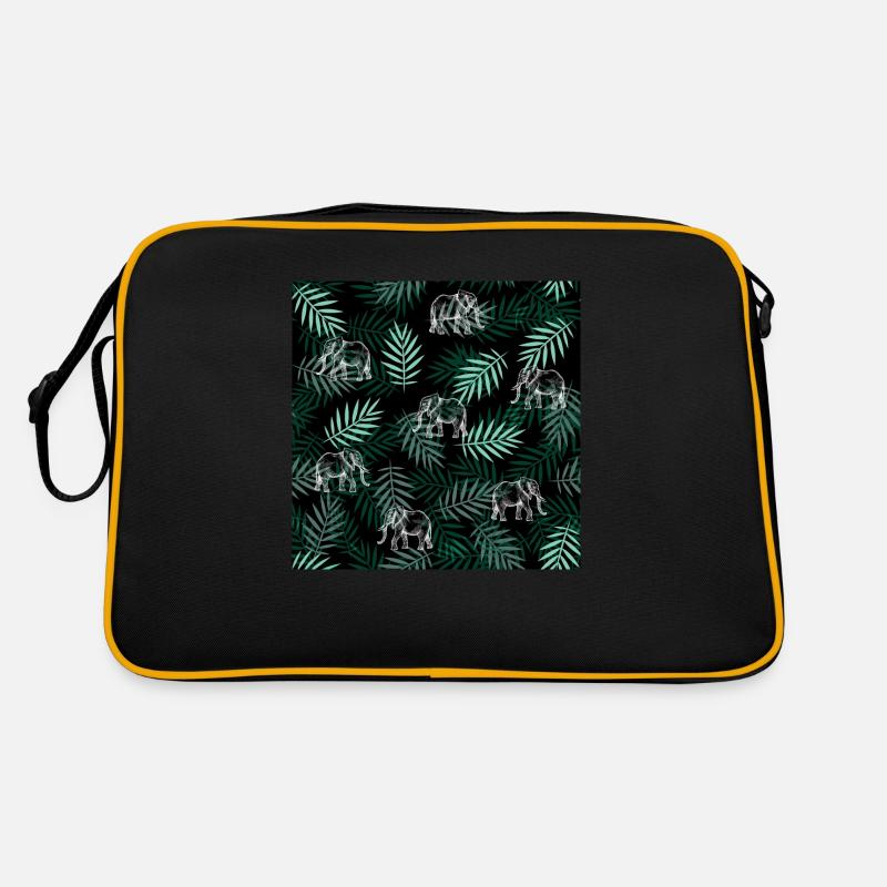 Elefanten-Muster Elephant Pattern Retro Bag
