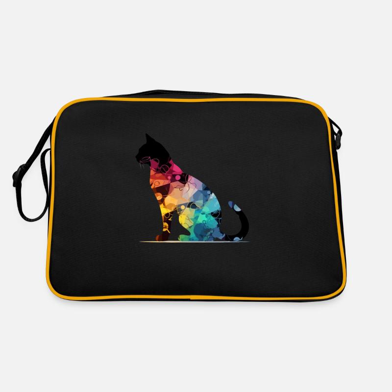 Bako die bunte Katze Retro Tasche