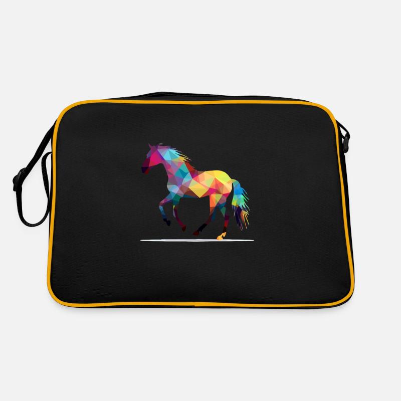 Akol le cheval multicolore - Sac Retro - noir/or