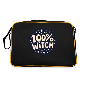 100% Witch Halloween Theme - Retro Bag - black/gold - Back