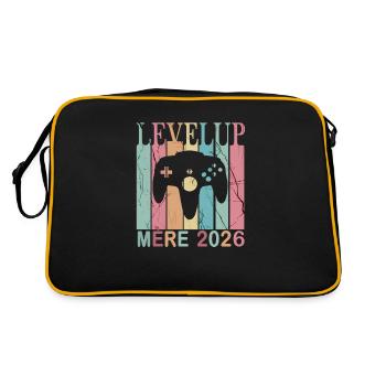 Homme Papa 2026 Futurs Parents Level Up Joueur - Sac Retro - noir/or - Dos