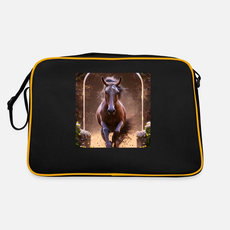 Galoppierendes Pferd Retro Tasche