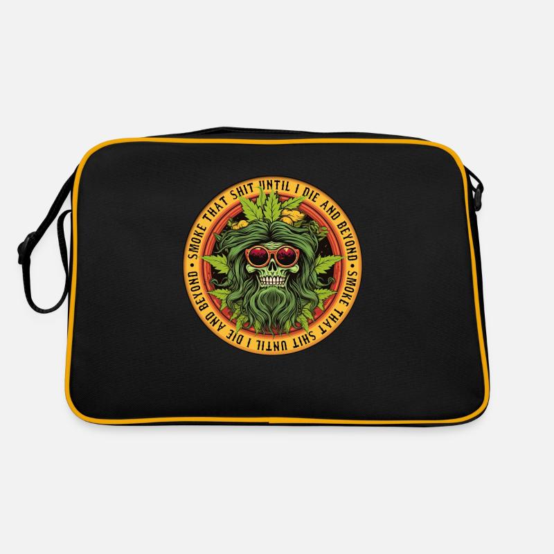 Marijuana Skull Retro Bag